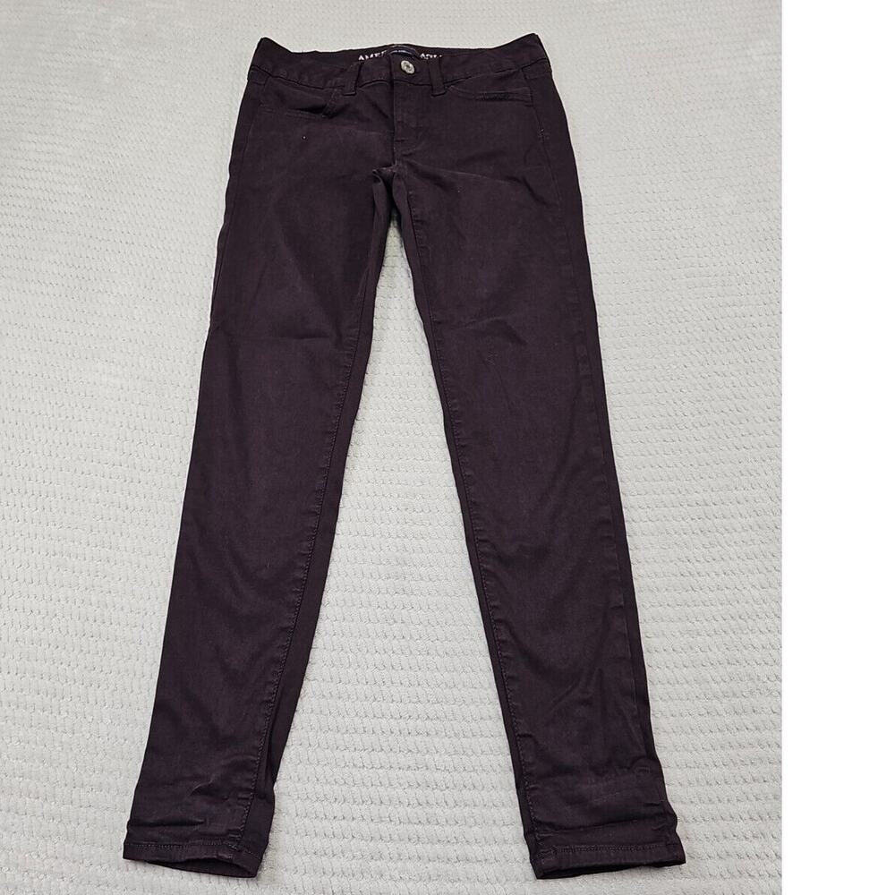 American Eagle Jeans Womens 4 Regular Purple Jegging Super Stretch